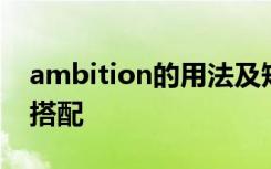 ambition的用法及短语 ambition的用法及搭配