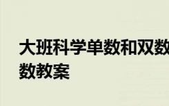 大班科学单数和双数教案 大班科学单数与双数教案