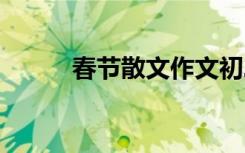 春节散文作文初二 春节散文作文
