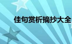佳句赏析摘抄大全 好句佳句赏析摘抄