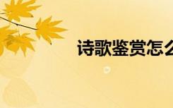 诗歌鉴赏怎么写 诗歌鉴赏