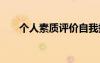 个人素质评价自我描述 个人素质评价