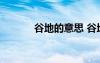 谷地的意思 谷地的解释及造句