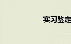 实习鉴定评语范文