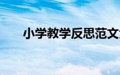 小学教学反思范文大全 小学教学反思