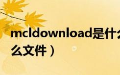 mcldownload是什么文件（download是什么文件）