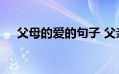 父母的爱的句子 父亲对女儿的爱的句子