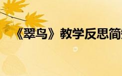 《翠鸟》教学反思简短 《翠鸟》教学反思