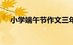小学端午节作文三年级 小学端午节作文