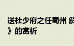 送杜少府之任蜀州 解析 《送杜少府之任蜀州》的赏析
