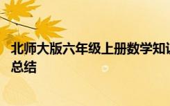 北师大版六年级上册数学知识点总结 六年级上册数学知识点总结