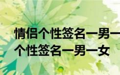 情侣个性签名一男一女可爱 简单大气的情侣个性签名一男一女