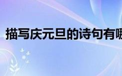 描写庆元旦的诗句有哪些 描写庆元旦的诗句