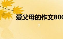 爱父母的作文800字 爱父母的作文