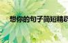 想你的句子简短精辟 想你了的句子简短
