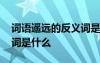 词语遥远的反义词是什么呢 词语遥远的反义词是什么