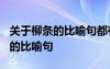关于柳条的比喻句都有哪些?二年级 描写柳条的比喻句