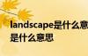 landscape是什么意思英语翻译 landscape是什么意思