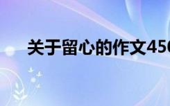 关于留心的作文450字 留心作文400字