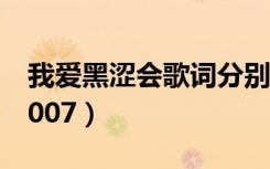 我爱黑涩会歌词分别是谁唱的（我爱黑涩会2007）