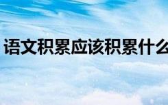 语文积累应该积累什么 语文积累有哪些方法?
