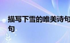 描写下雪的唯美诗句古诗 描写下雪的唯美诗句