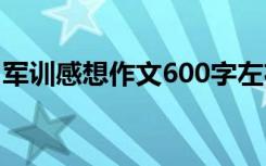 军训感想作文600字左右 军训感想作文600字