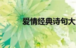 爱情经典诗句大全 爱情经典诗句