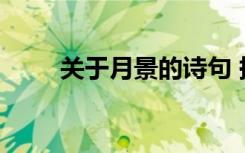关于月景的诗句 描写月景的古诗词