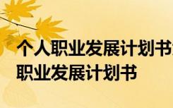 个人职业发展计划书大数据专业3000字 个人职业发展计划书
