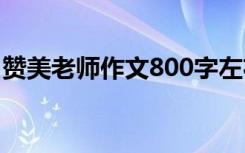 赞美老师作文800字左右 赞美老师作文800字