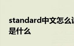 standard中文怎么读 standard的中文翻译是什么