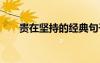 贵在坚持的经典句子 坚持的名言警句
