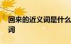 回来的近义词是什么呢 回来的近义词和反义词