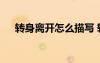 转身离开怎么描写 转身离开作文700字