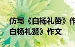 仿写《白杨礼赞》作文写银杏800字 仿写《白杨礼赞》作文