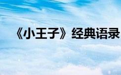 《小王子》经典语录 小王子经典语录分析