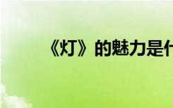 《灯》的魅力是什么 《灯》的魅力