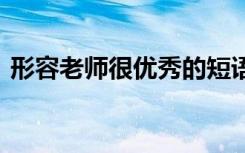 形容老师很优秀的短语 形容老师优秀的词语