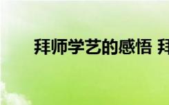 拜师学艺的感悟 拜师学艺作文400字