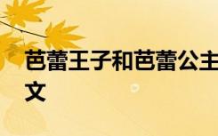 芭蕾王子和芭蕾公主 “芭蕾王子”的故事作文