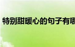 特别甜暖心的句子有哪些 特别甜,暖心的句子