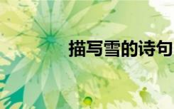 描写雪的诗句 描写风的诗句