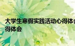 大学生寒假实践活动心得体会怎么写 大学生寒假实践活动心得体会