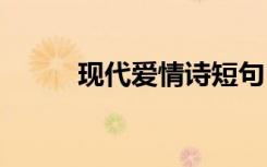 现代爱情诗短句 简短现代爱情诗