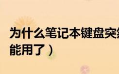 为什么笔记本键盘突然不能用了（键盘突然不能用了）