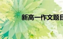 新高一作文题目 新高一的作文