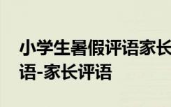小学生暑假评语家长的话 小学生暑假家长评语-家长评语