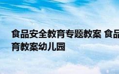 食品安全教育专题教案 食品安全教育教学教案 食品安全教育教案幼儿园