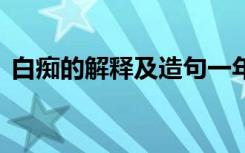 白痴的解释及造句一年级 白痴的解释及造句